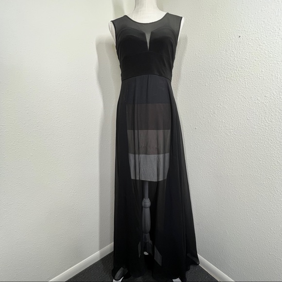Frank Lyman Design Dresses & Skirts - Lyman maxi mesh black dress NWT